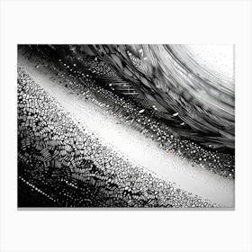 Black And White Abstract Painting 3 Canvas Print