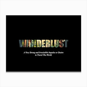 Wanderlust Poster Retro Wooded Pines 4 Canvas Print
