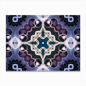 Abstraction Blue Flower Mandala 1 Canvas Print