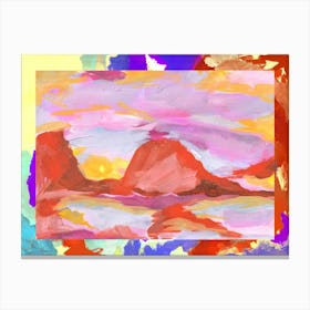 Volcano Sunset 2 Canvas Print
