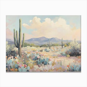 Desert Cactus Landscape Canvas Print