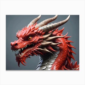 Chinese Red Dragon 3 Canvas Print