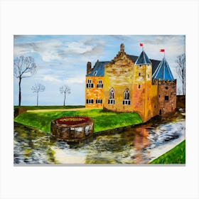 painting art Castle By The Water Canvas Print