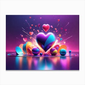 Colorful Heart Creative 1 Canvas Print