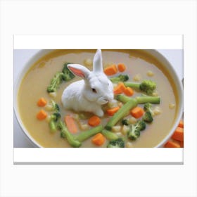 Rabbit In Soup Canvas Print