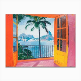 Rio De Janeiro From The Window View Painting 2 Canvas Print