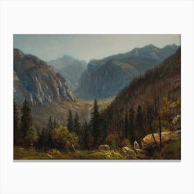 The American Rockies, Albert Bierstadt Canvas Print