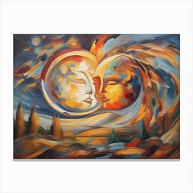 Sun and Moon 9 Canvas Print