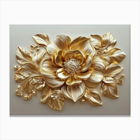 Gold Flower 1 Canvas Print