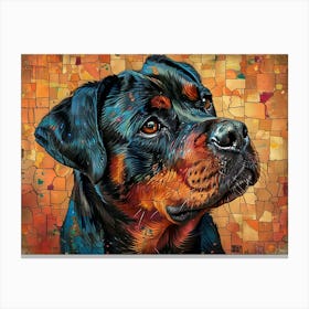 Rottweiler Fine Art Portrait 2 Canvas Print