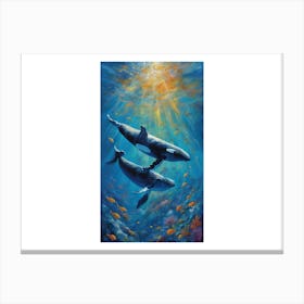 Orca Whales Canvas Print