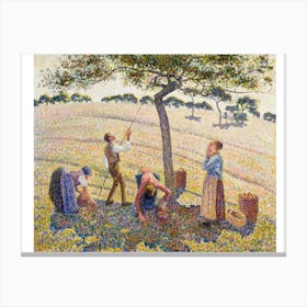 Apple Harvest 1888 Painting By Camille Pissarro 1 Canvas Print