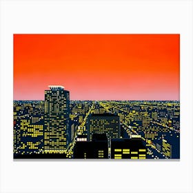 City Pop At Night Hiroshi Nagai Canvas Print
