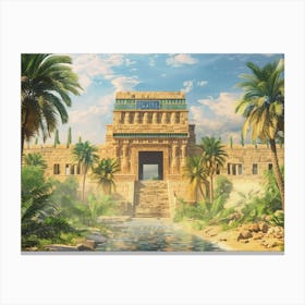 Egyptian Temple Canvas Print