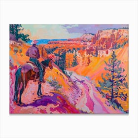 Cowboy Painting Bryce Canyon Utah Canvas Print