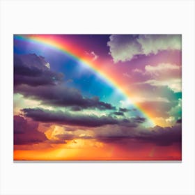 Rainbow Candy Clouds V6 Canvas Print