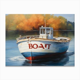 Boat art print Canvas Print