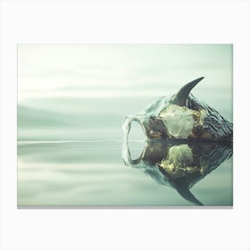 Reflection Of A Whale In Water Canvas Print