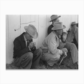 Untitled Photo, Possibly Related To Ranchman Watching The Sheep Judging At The San Angelo Fat Stock Show Canvas Print