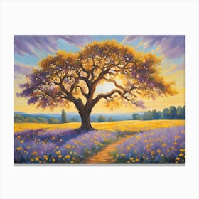 Tree In A Field 6 Canvas Print