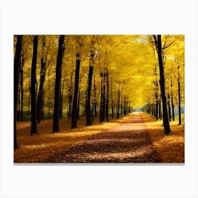 Yellow Path Canvas Print