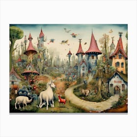 Fantasy Village 5 Canvas Print