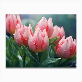 Pink Tulips 1 Canvas Print