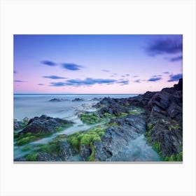 Rocky Shore At Dusk Canvas Print