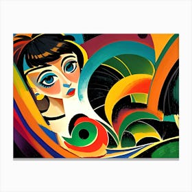 ABSTRACT GIRL ART Canvas Print