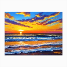 Sunset At The Beach 106 Canvas Print