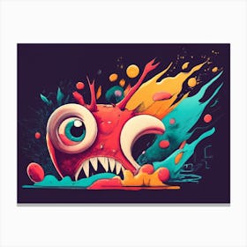 Halloween Colorful Monster 04 Canvas Print