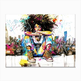 Little Miss Attitude - Urban Behaviour Canvas Print