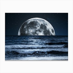 Summer Dreams - Ocean Moonrise Canvas Print