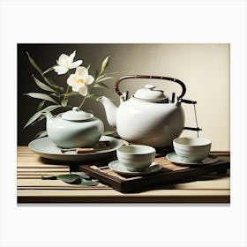 Chinese Tea Set Canvas Print