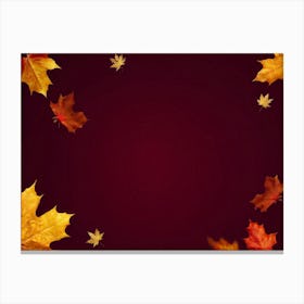 Autumnal Gradient Splash Transitioning From Warm Russet To Deep Burgundy Celebrating Thanksgiving (1) 2 Canvas Print