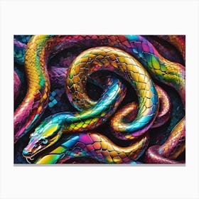 Rainbow Snakes 1 Canvas Print