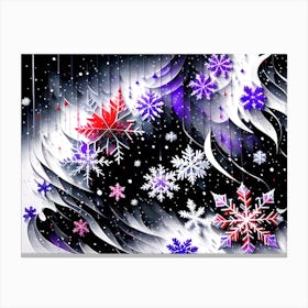 Snowflakes In The Sky Canvas Print