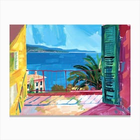 Sorrento From The Window View Painting 4 Canvas Print