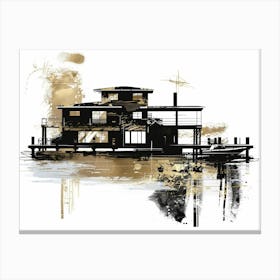 House On The Water 2 Canvas Print