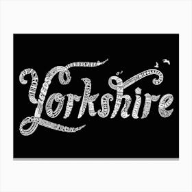 Yorkshire Typographic Canvas Print
