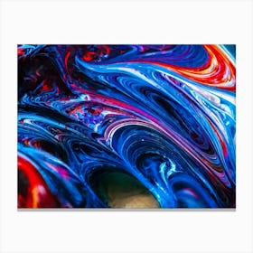 Abstract Digital Art Featuring A Chaotic Blend Of Colors Vivid And Vibrant Swirls Interplaying Wit Canvas Print