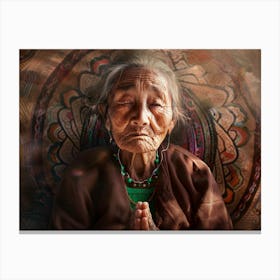 Shantiva zaga Praying with compasion Canvas Print