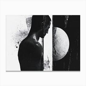 Man and the Moon Canvas Print