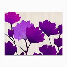 Purple Ginkgo Leaves 1 Canvas Print