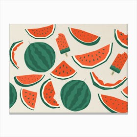 Watermelon Slices Canvas Print