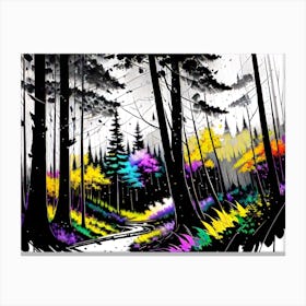 Forest Painting, Forest Painting, Forest Painting, Forest Painting Canvas Print