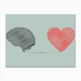 Heart And Brain Canvas Print