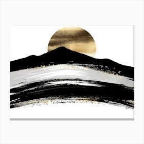 Black And Gold Painting 12 Canvas Print