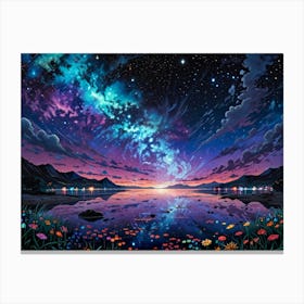 Milky Night Sky Canvas Print