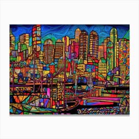 Vancouver Province - Vancouver Cityscape Canvas Print